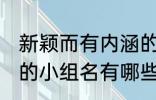 新颖而有内涵的小组名 新颖而有内涵的小组名有哪些