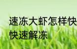 速冻大虾怎样快速解冻 速冻大虾如何快速解冻