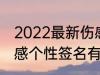 2022最新伤感个性签名 2022最新伤感个性签名有哪些