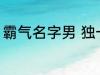 霸气名字男 独一无二的霸气名字男孩